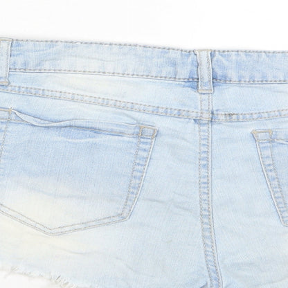 Blue Spice Girls Blue Cotton Bermuda Shorts Size 7 Years Regular Zip - Pockets, Belt Loops, Crochet