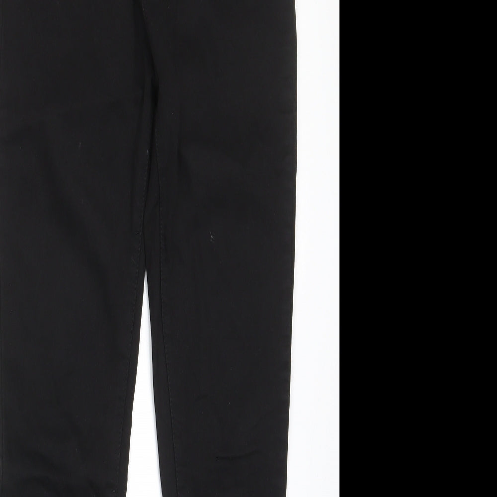 Renatta&go Womens Black Cotton Skinny Jeans Size 10 L27 in Regular Zip - Pockets, Belt Loops