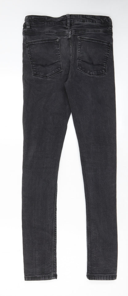 ASOS Mens Grey Cotton Skinny Jeans Size 30 in L32 in Regular Zip - Pockets, Collared