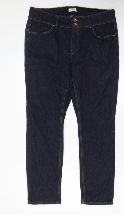 Womens UK Size 38 in Lindex Regular Fit Straight Blue Jeans