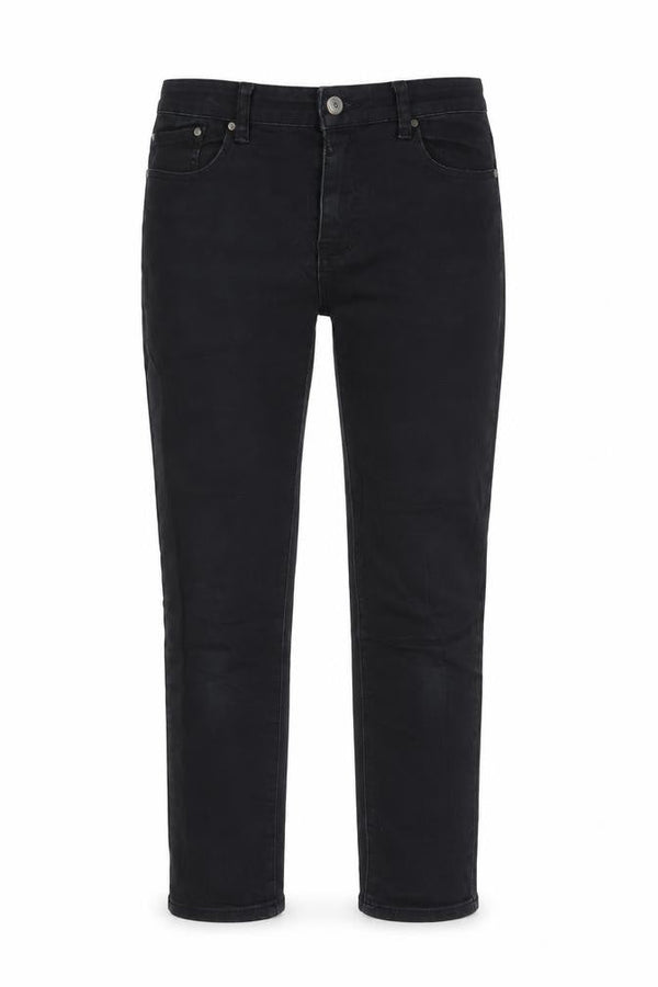 Apple Mints Womens Black Cotton Capri Jeans Size 29 in L26 in Regular Zip - Pockets, Belt Loops