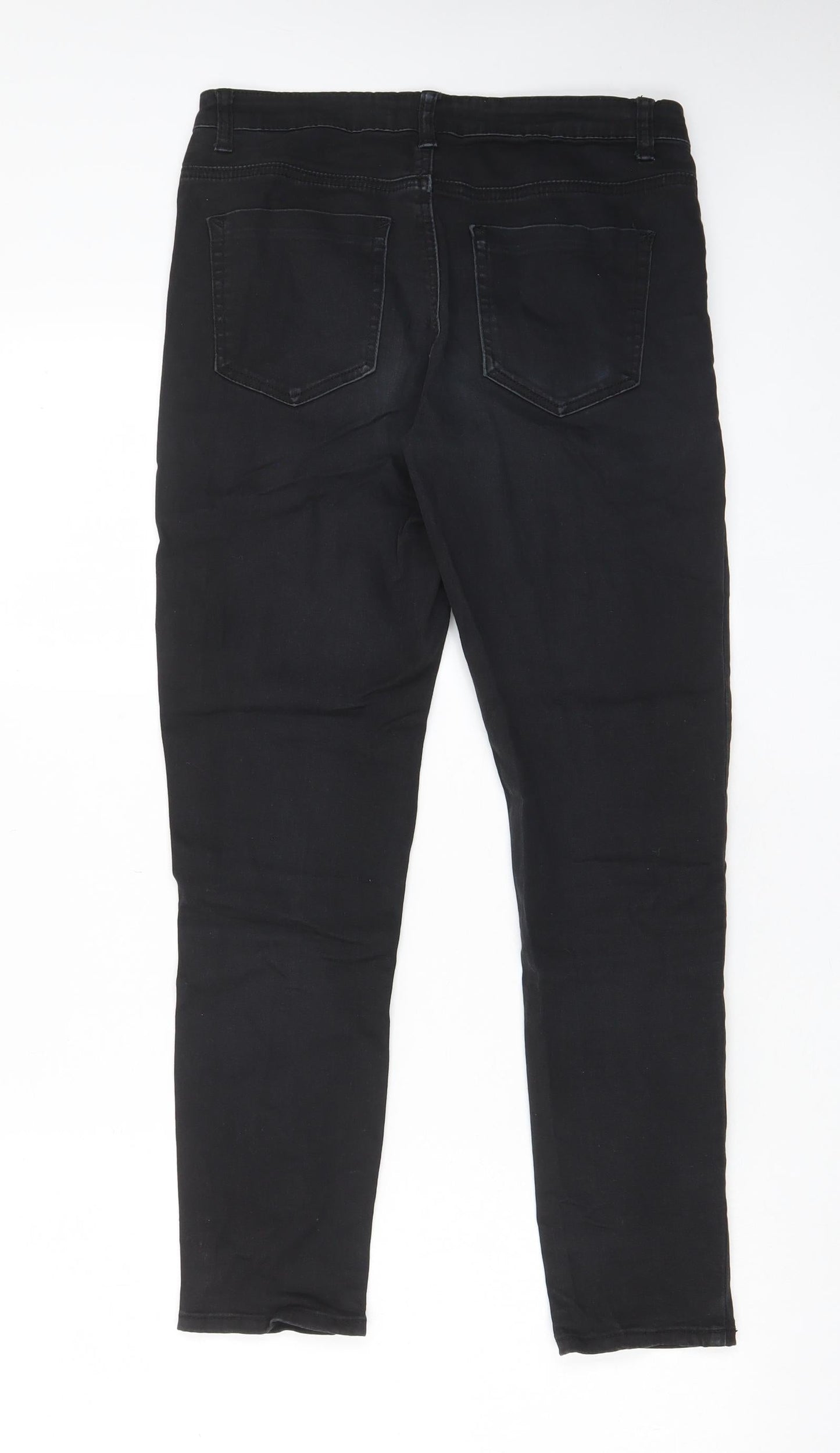 Apple Mints Womens Black Cotton Capri Jeans Size 29 in L26 in Regular Zip - Pockets, Belt Loops