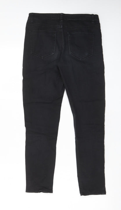 Apple Mints Womens Black Cotton Capri Jeans Size 29 in L26 in Regular Zip - Pockets, Belt Loops