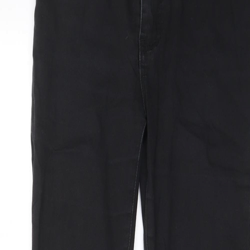 Apple Mints Womens Black Cotton Capri Jeans Size 29 in L26 in Regular Zip - Pockets, Belt Loops