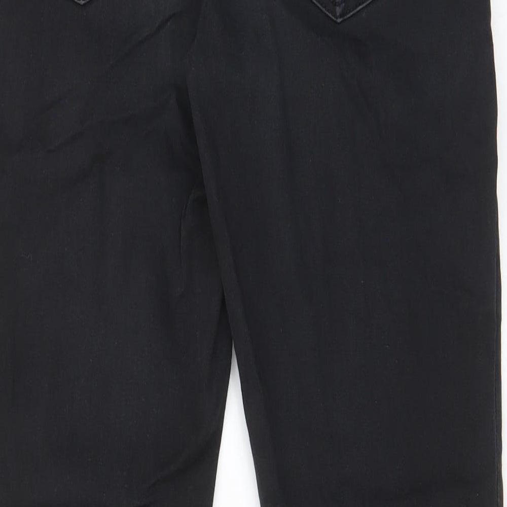 Apple Mints Womens Black Cotton Capri Jeans Size 29 in L26 in Regular Zip - Pockets, Belt Loops