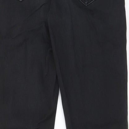 Apple Mints Womens Black Cotton Capri Jeans Size 29 in L26 in Regular Zip - Pockets, Belt Loops
