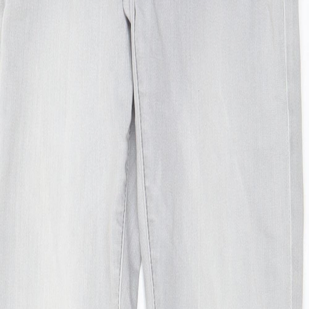 Denim & Co. Womens Grey Cotton Skinny Jeans Size 6 L29 in Regular Zip - Pockets, Belt Loops