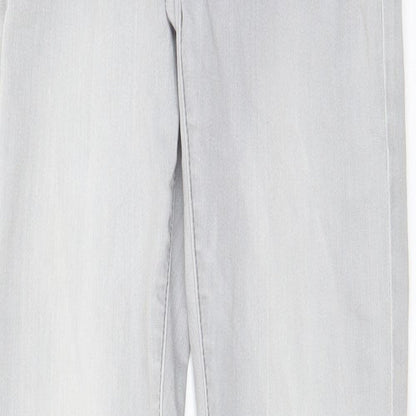 Denim & Co. Womens Grey Cotton Skinny Jeans Size 6 L29 in Regular Zip - Pockets, Belt Loops