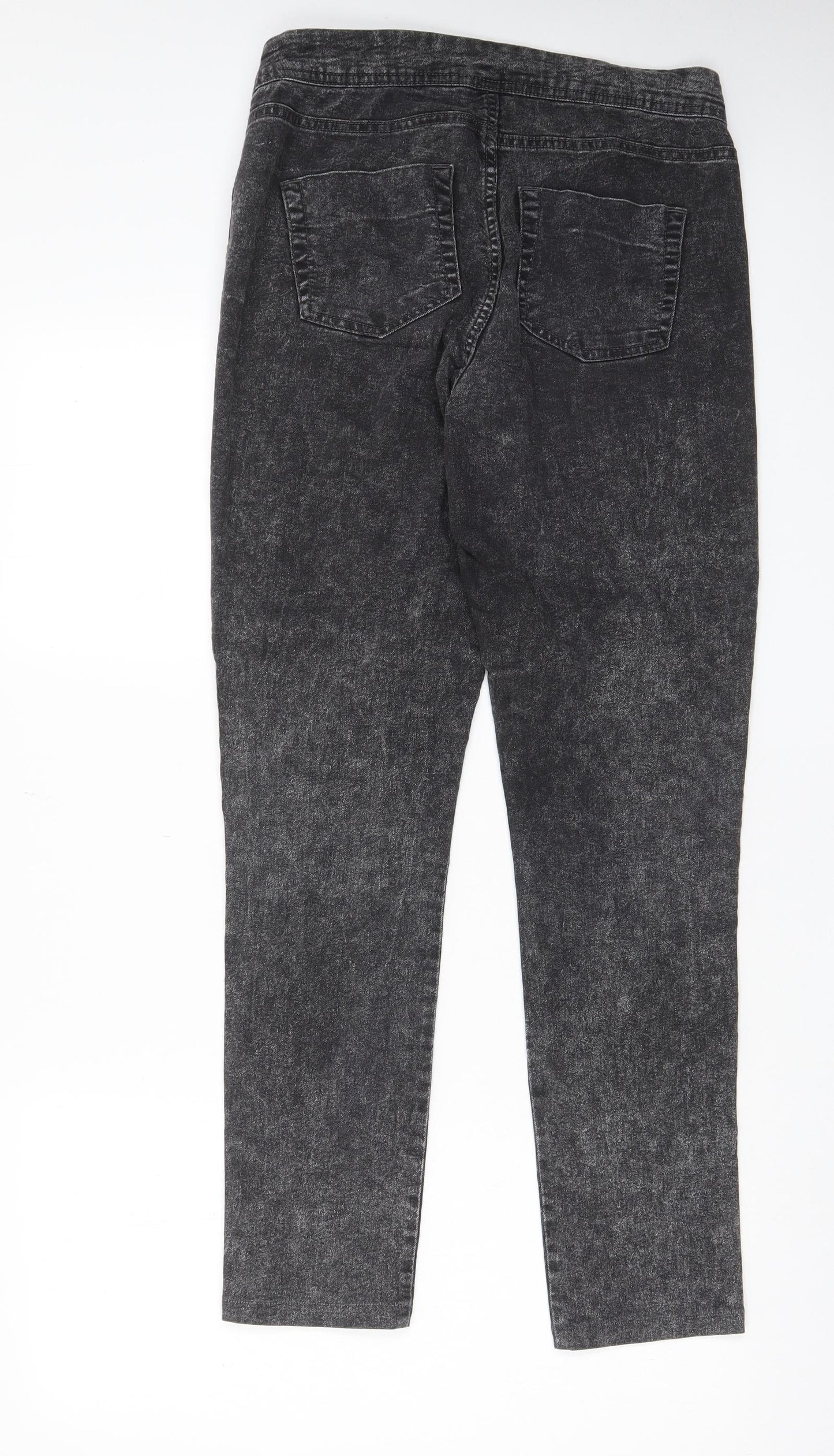 ESMARA Womens Grey Cotton Skinny Jeans Size 12 L29 in Regular Zip