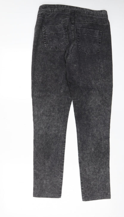 ESMARA Womens Grey Cotton Skinny Jeans Size 12 L29 in Regular Zip