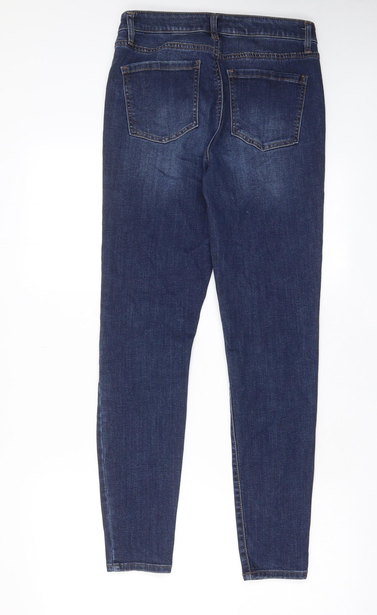 Buffalo Womens Blue Cotton Skinny Jeans Size 10 L29 in Regular Zip - Pockets, Belt Loops