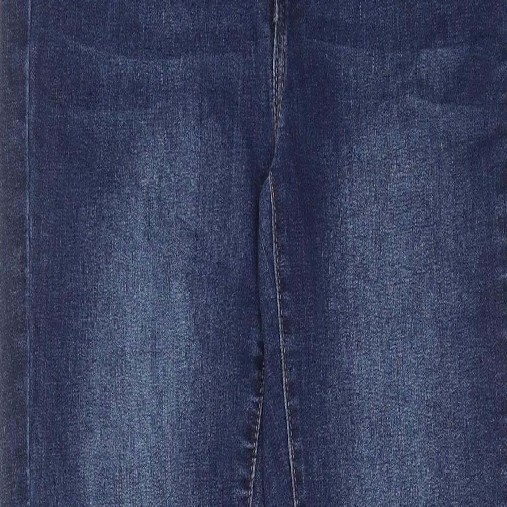 Buffalo Womens Blue Cotton Skinny Jeans Size 10 L29 in Regular Zip - Pockets, Belt Loops