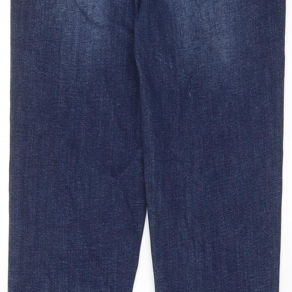 Buffalo Womens Blue Cotton Skinny Jeans Size 10 L29 in Regular Zip - Pockets, Belt Loops