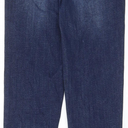 Buffalo Womens Blue Cotton Skinny Jeans Size 10 L29 in Regular Zip - Pockets, Belt Loops
