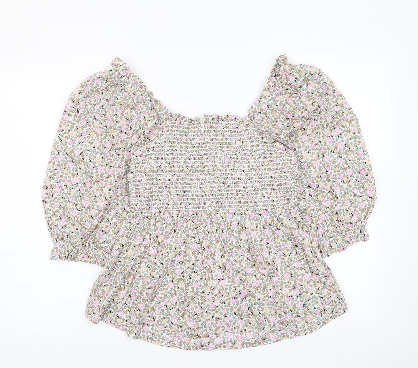 Womens UK Size 10 Marks and Spencer Multicoloured Basic T-Shirt