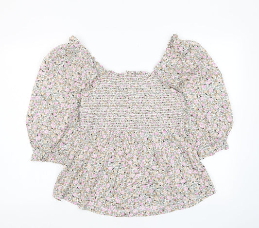 Womens UK Size 10 Marks and Spencer Multicoloured Basic T-Shirt