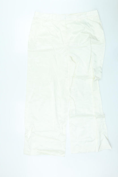 Womens UK Size 18 Marks and Spencer Regular Fit  Ivory Trousers