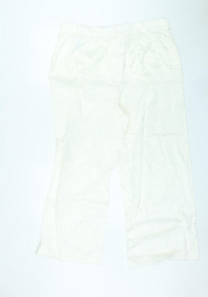 Womens UK Size 18 Marks and Spencer Regular Fit  Ivory Trousers