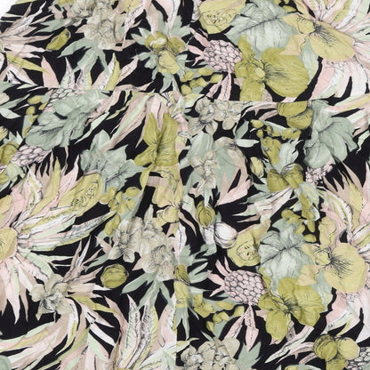 Motives Womens Green Floral Viscose Peasant Skirt Size 18