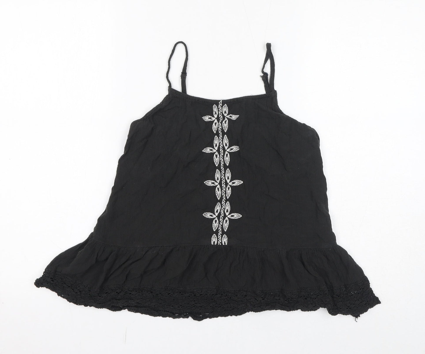 Womens UK Size S Mossimo Black Basic Tank