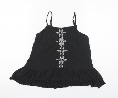 Womens UK Size S Mossimo Black Basic Tank