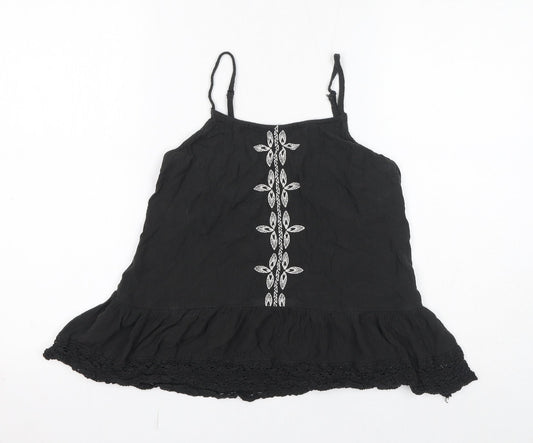 Womens UK Size S Mossimo Black Basic Tank