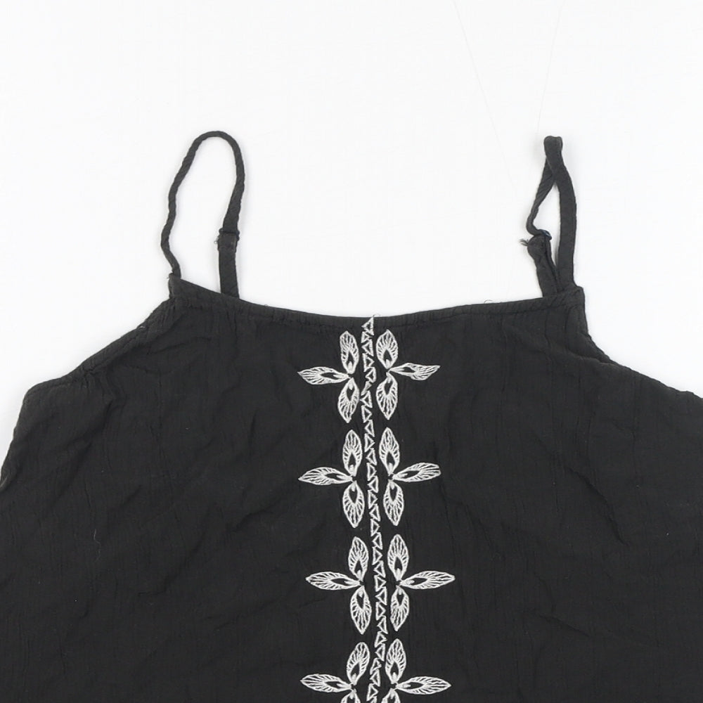 Womens UK Size S Mossimo Black Basic Tank