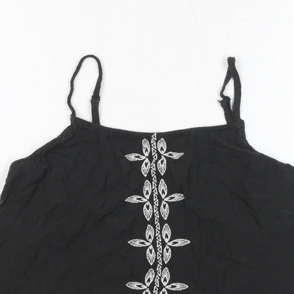 Womens UK Size S Mossimo Black Basic Tank