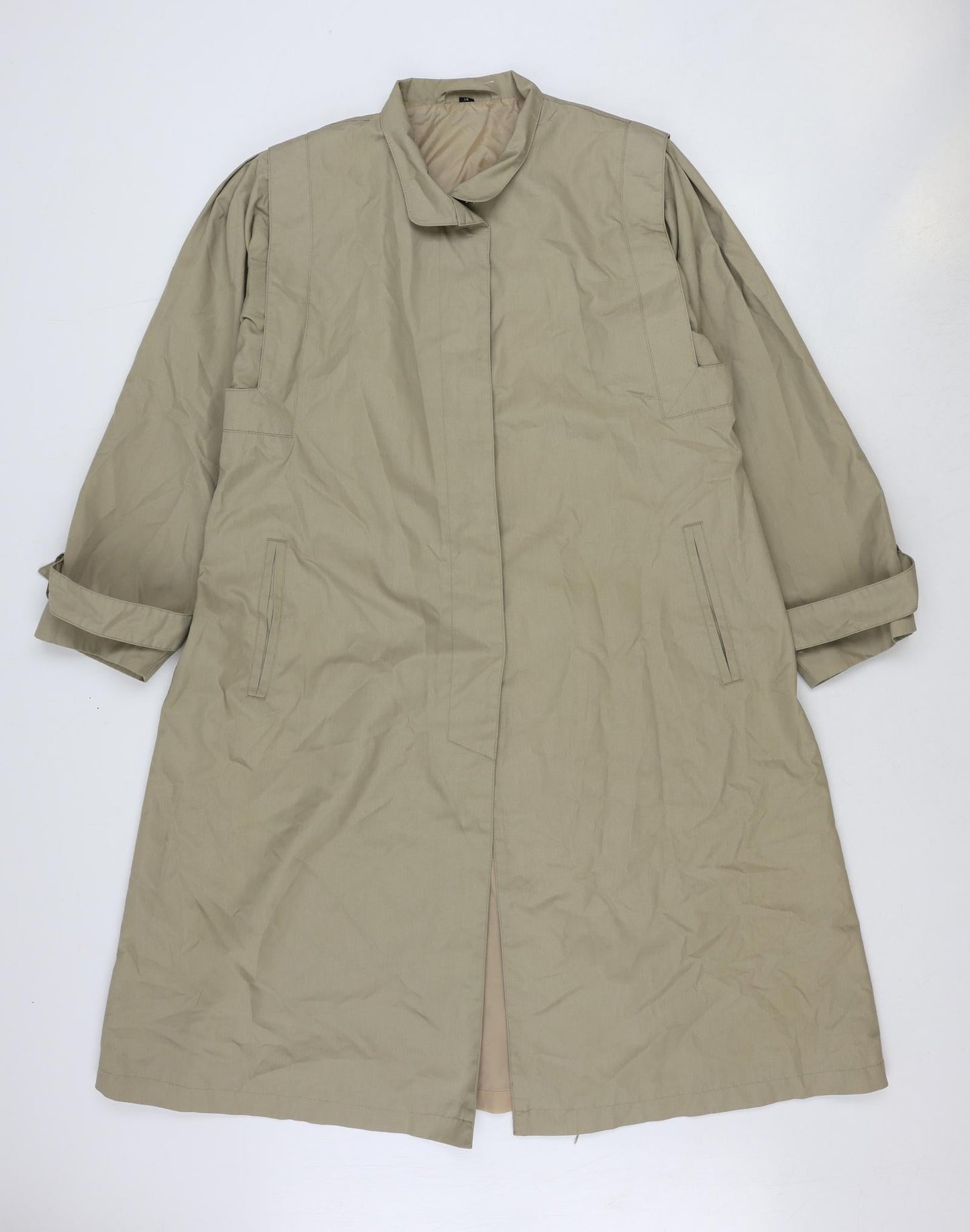 Womens UK Size 14 Canda Beige Overcoat