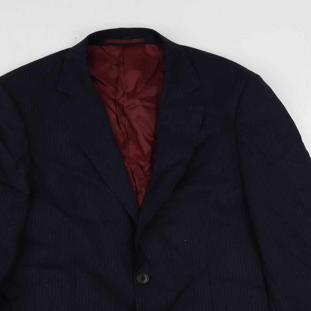 Mens UK Size 40 Marks and Spencer Regular Blue Suit Jacket