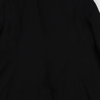 Anthology Womens Black Polyester Jacket Blazer Size 14