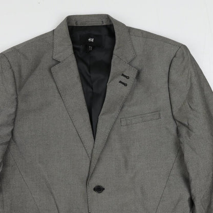 Mens UK Size 44 H&M Regular Grey Suit Jacket