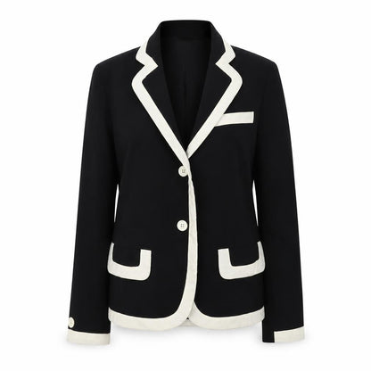 Dave Collection Womens Black Polyester Jacket Suit Jacket Size S