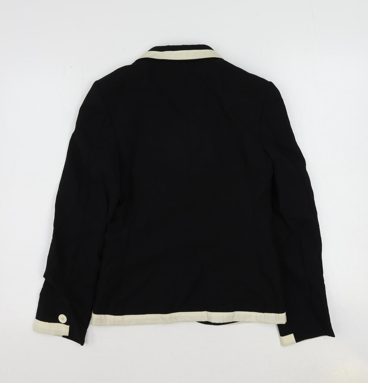 Dave Collection Womens Black Polyester Jacket Suit Jacket Size S