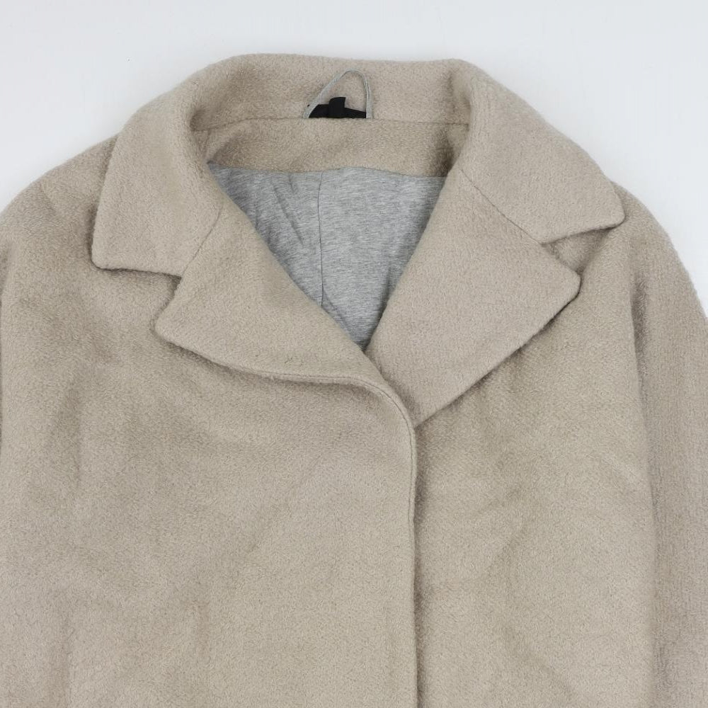 Womens UK Size 6 Topshop Beige Overcoat