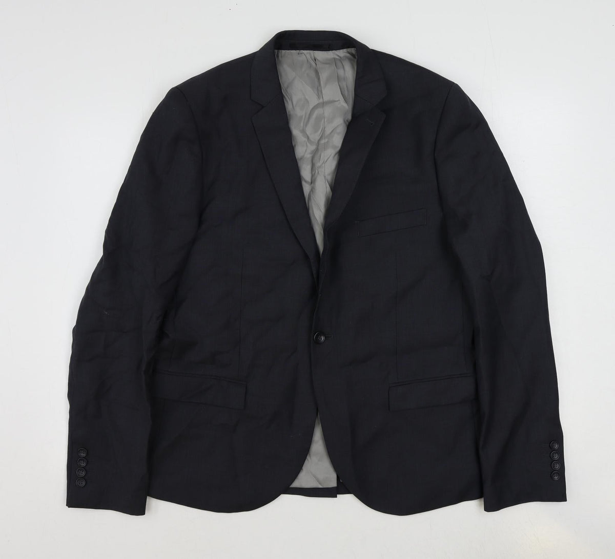 Mens UK Size 44 Topman Regular Blue Suit Jacket