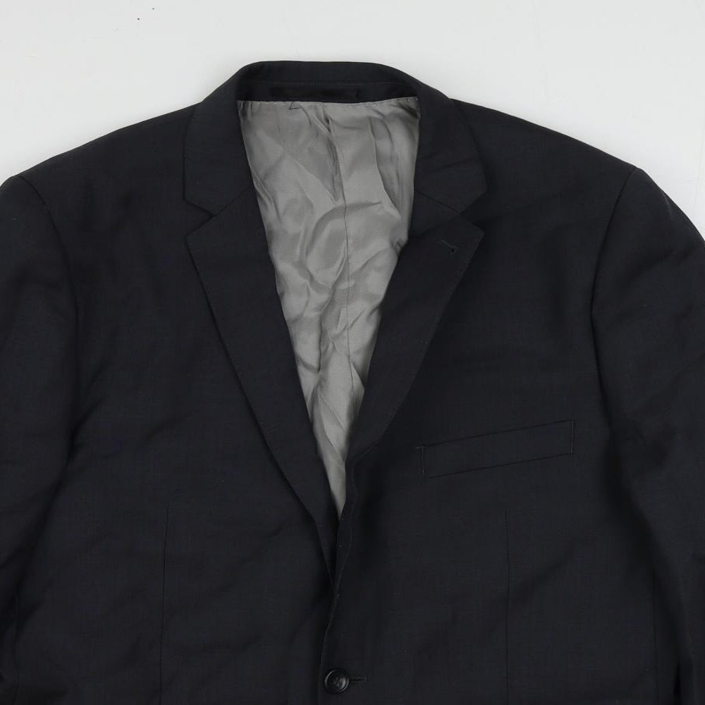 Mens UK Size 44 Topman Regular Blue Suit Jacket