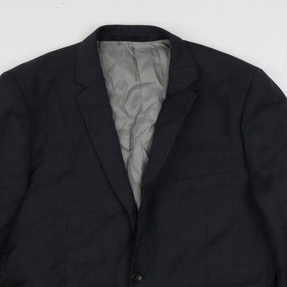 Mens UK Size 44 Topman Regular Blue Suit Jacket