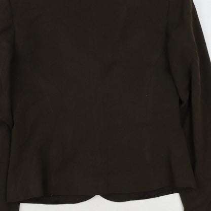 Kaliko Womens Brown Polyester Jacket Blazer Size 8