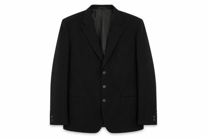 Cut Mens Black Polyester Jacket Suit Jacket Size 42 Regular