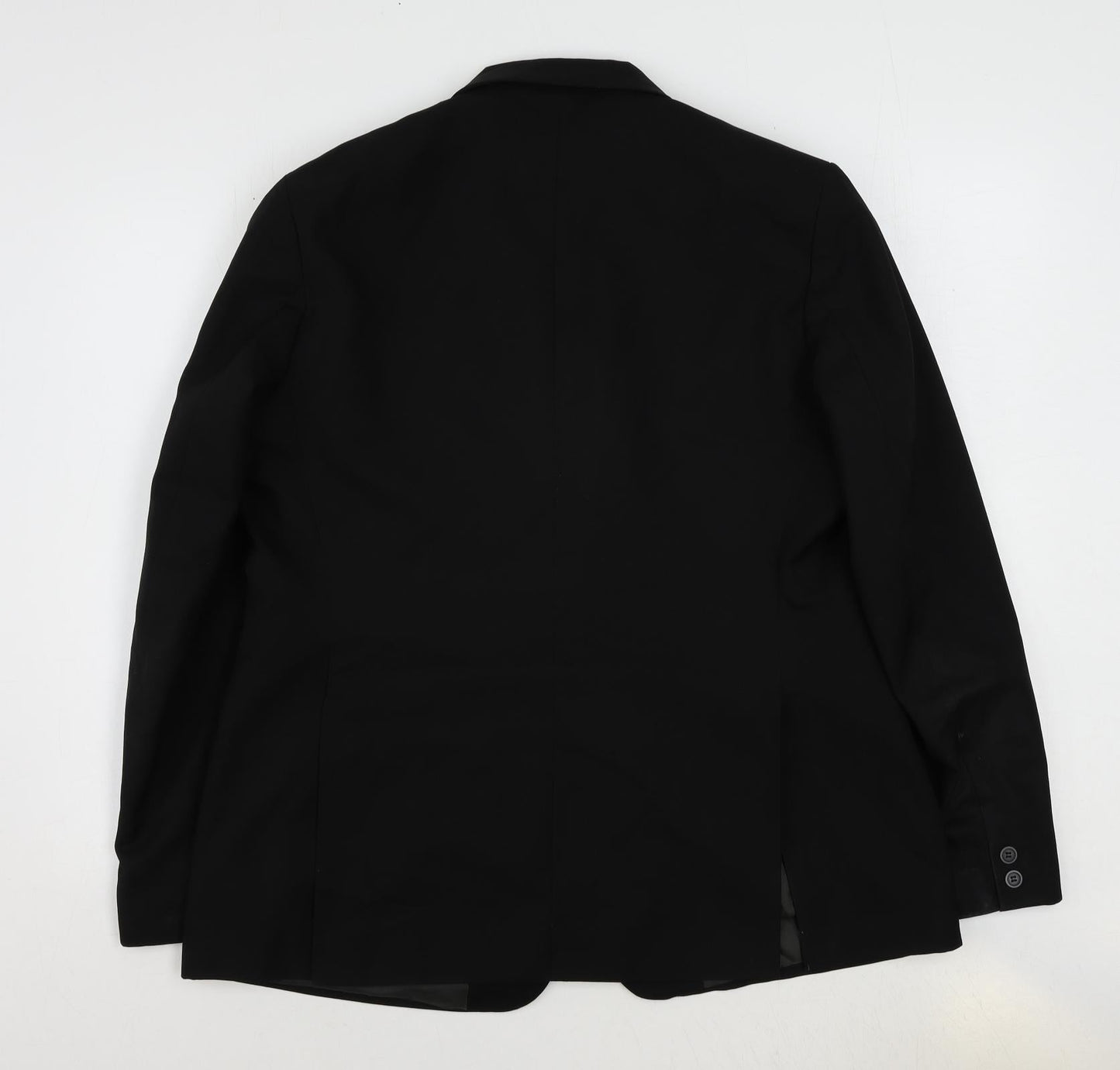 Cut Mens Black Polyester Jacket Suit Jacket Size 42 Regular