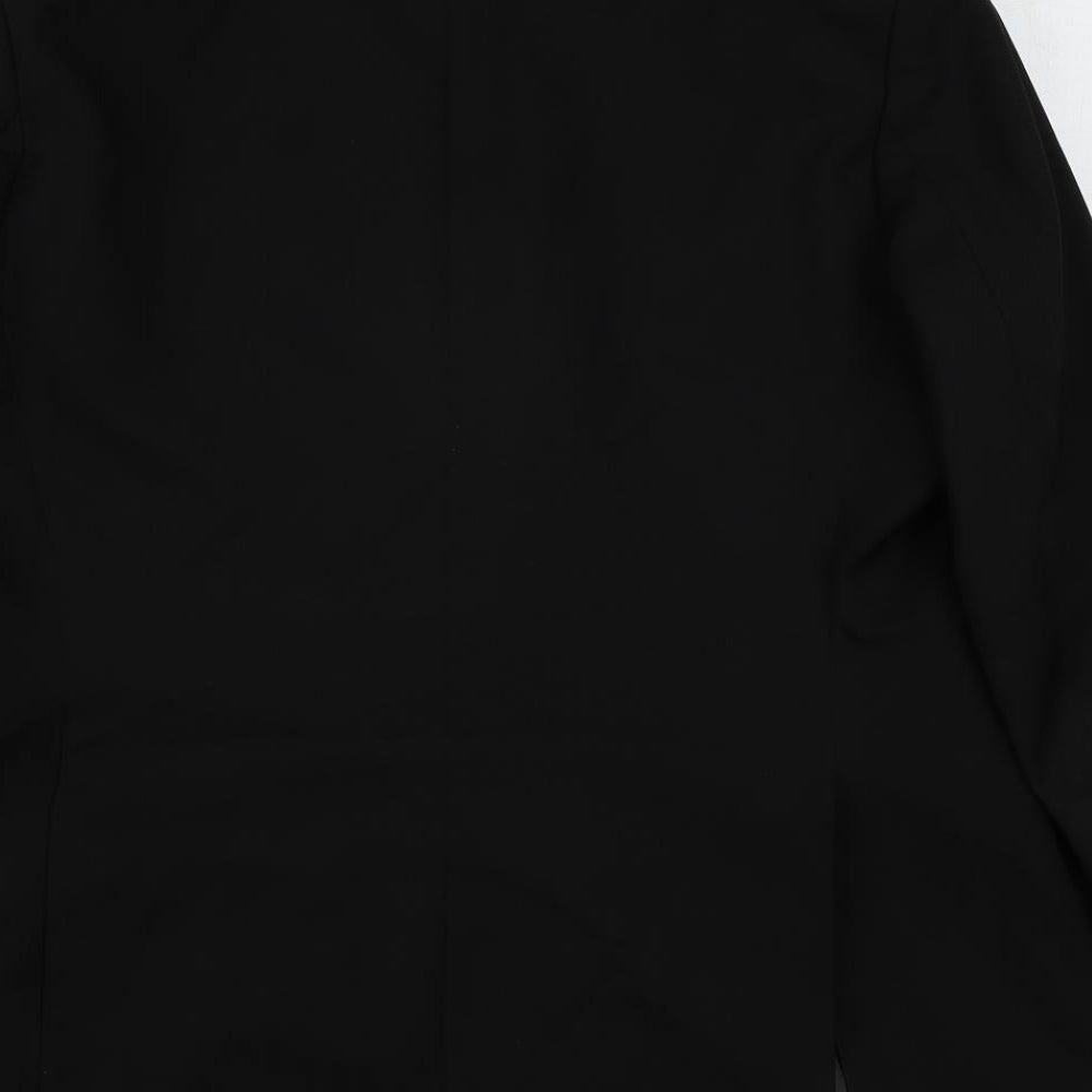 Cut Mens Black Polyester Jacket Suit Jacket Size 42 Regular