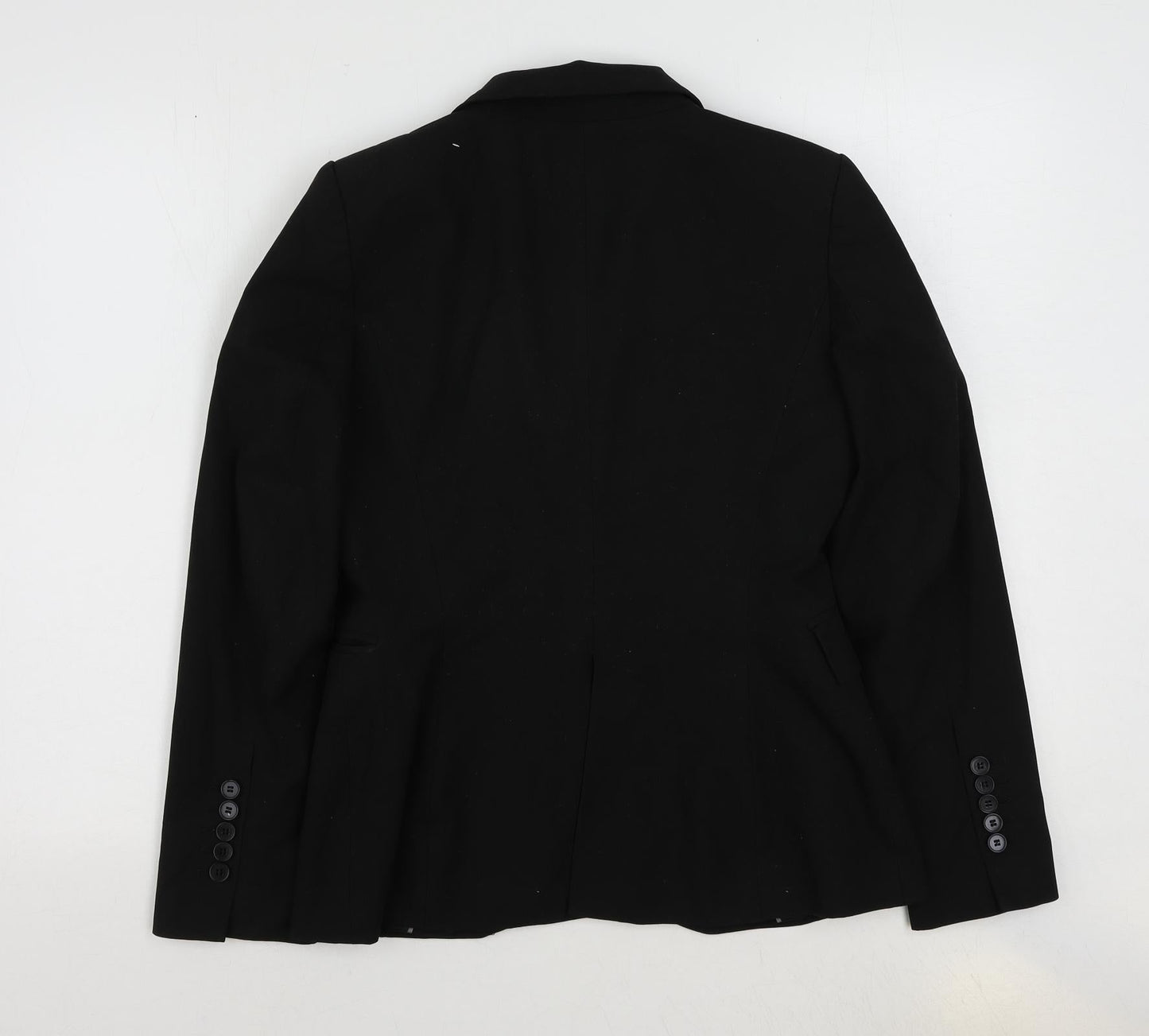 Zara Womens Black Polyester Jacket Suit Jacket Size 12