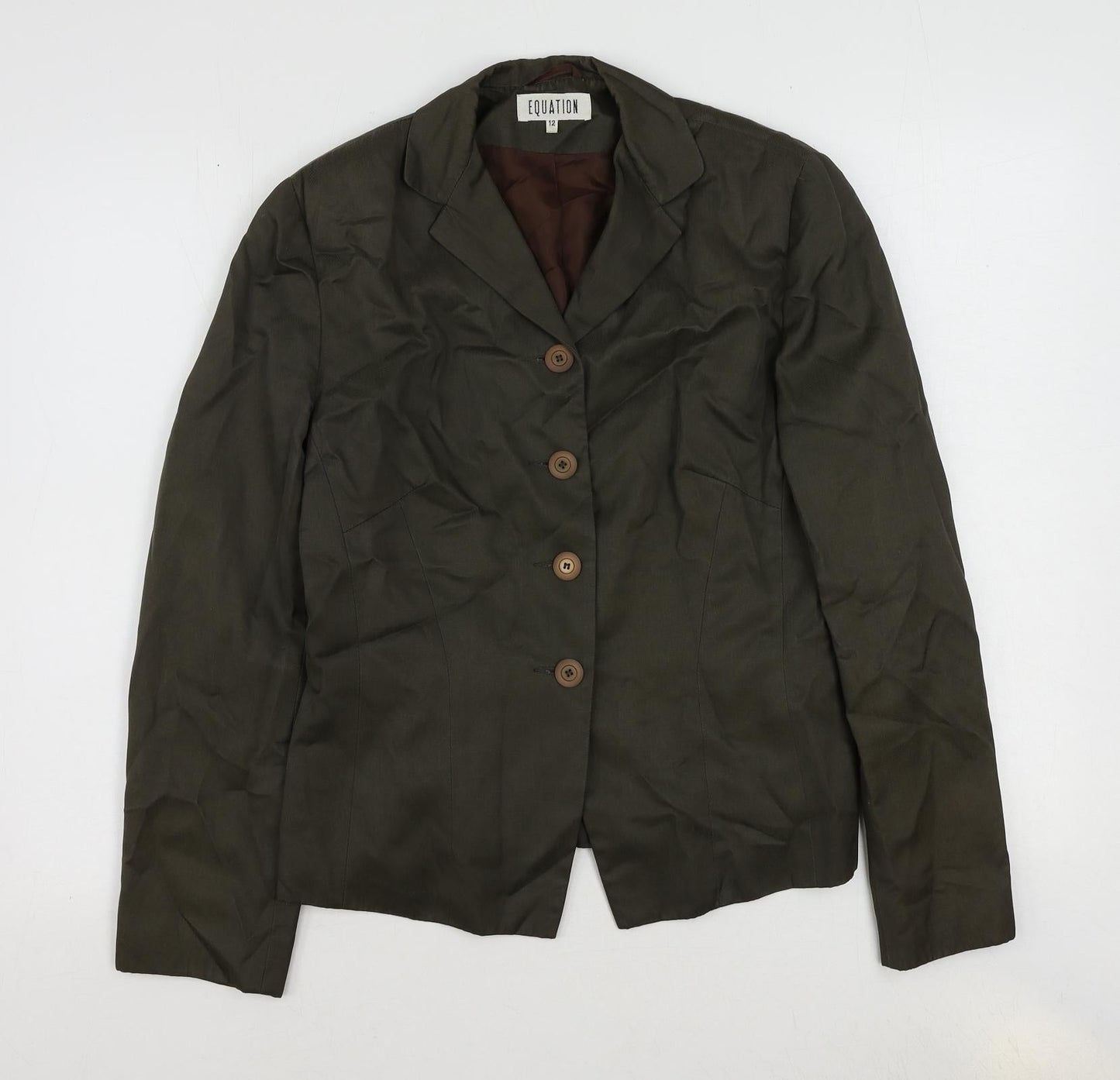 Womens UK Size 12 Equation Regular Green Suit Jacket