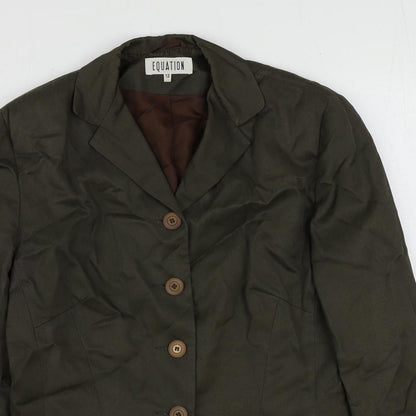 Womens UK Size 12 Equation Regular Green Suit Jacket
