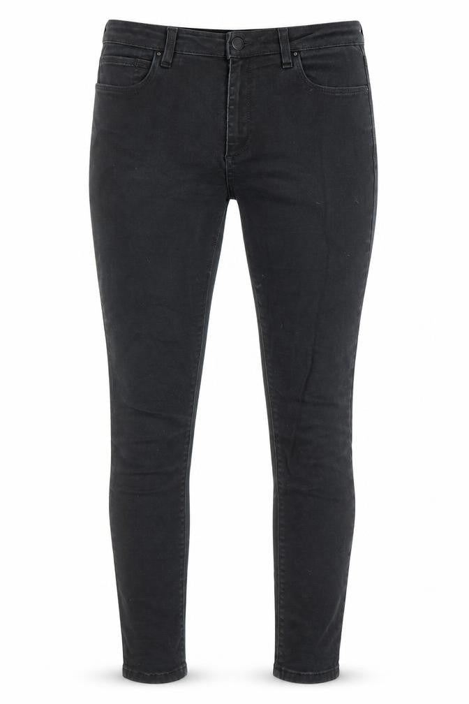 Marks and Spencer Womens Black Cotton Skinny Jeans Size 12 L27 in Regular Zip - Pockets