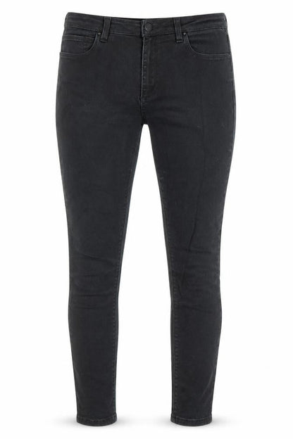 Marks and Spencer Womens Black Cotton Skinny Jeans Size 12 L27 in Regular Zip - Pockets