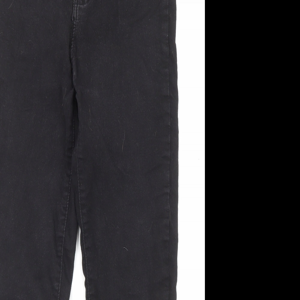 Don't Think Twice Womens Black Cotton Skinny Jeans Size 12 L26 in Regular Zip