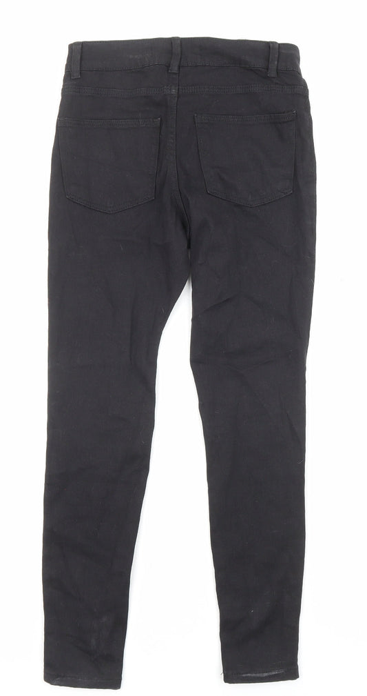 Denim & Co. Womens Black Cotton Skinny Jeans Size 10 L26 in Regular Zip - Pockets