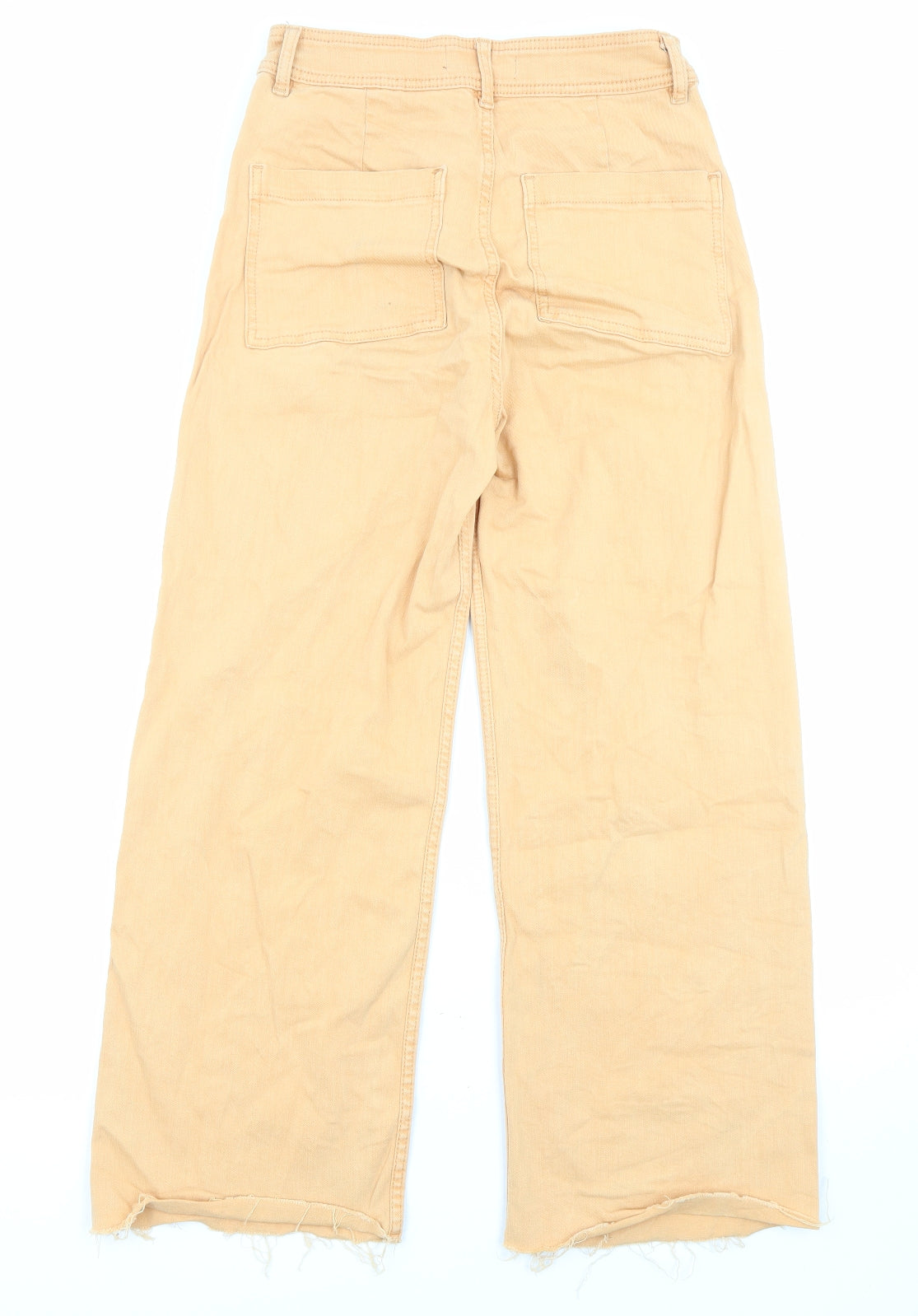 Denim & Co. Womens Orange Cotton Straight Jeans Size 10 L25 in Regular Zip - Pockets